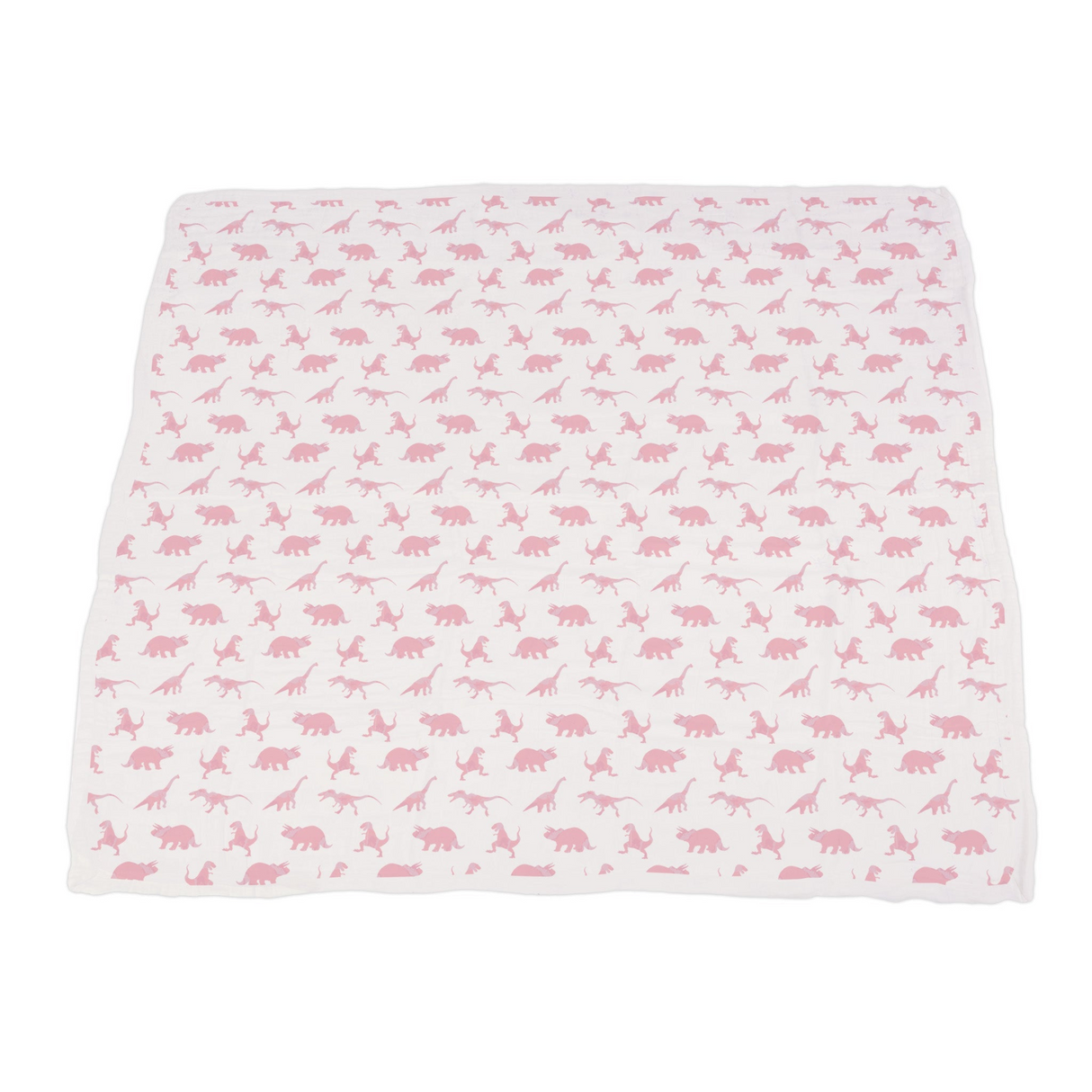 Pink Dinosaurs & Pink Polka Dot Bamboo Newcastle Blanket