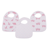 Pretty In Pink Bamboo Snap Bibs 3PK