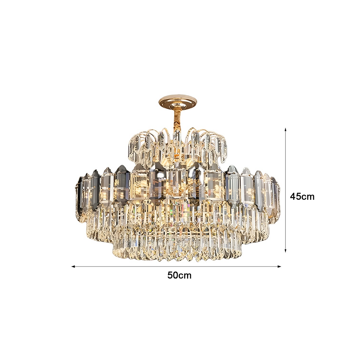 Crystal Chandeliers Ceiling Lights Hanging Suspension Multi-Layered Lights ~5009