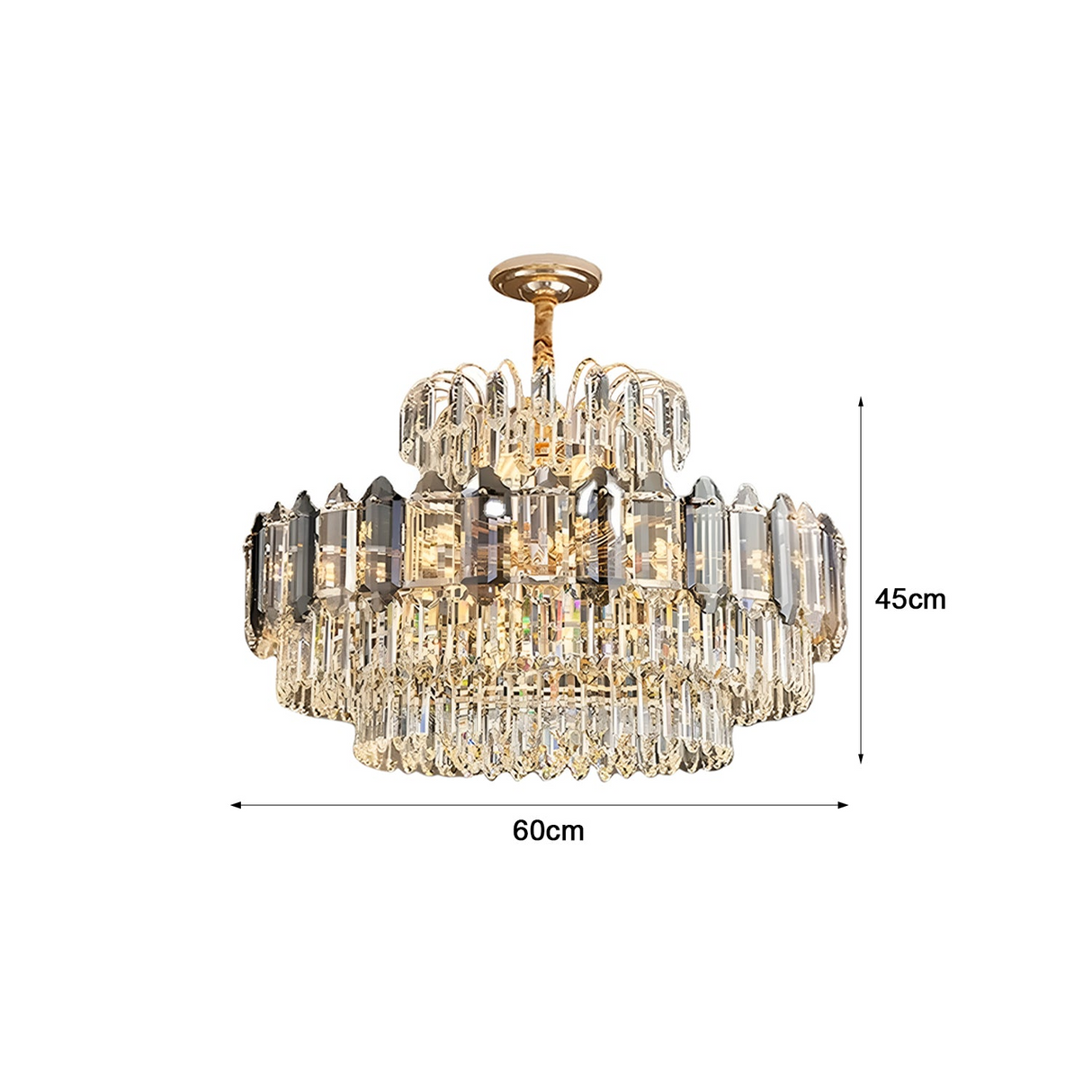 Crystal Chandeliers Ceiling Lights Hanging Suspension Multi-Layered Lights ~5009