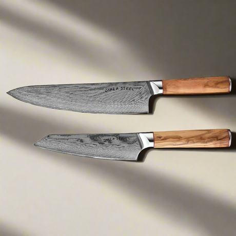 MIA TWO | Essential Two Piece Chef Knife Set | AUS10 Damascus Steel