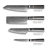 KASAI KOGATANA FIVE | Essential 5 pcs Knife set | 4 Knives with Magnetic Wood Block