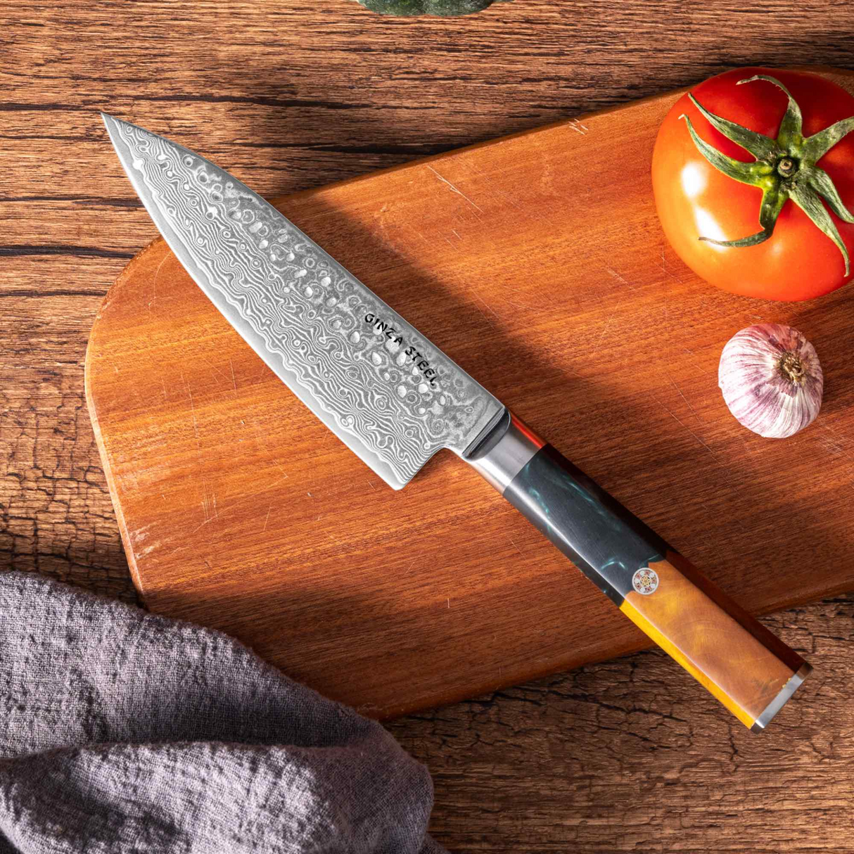 Kaze Katana |  Chef Knife 6-in Damascus VG10 Steel 67 layer