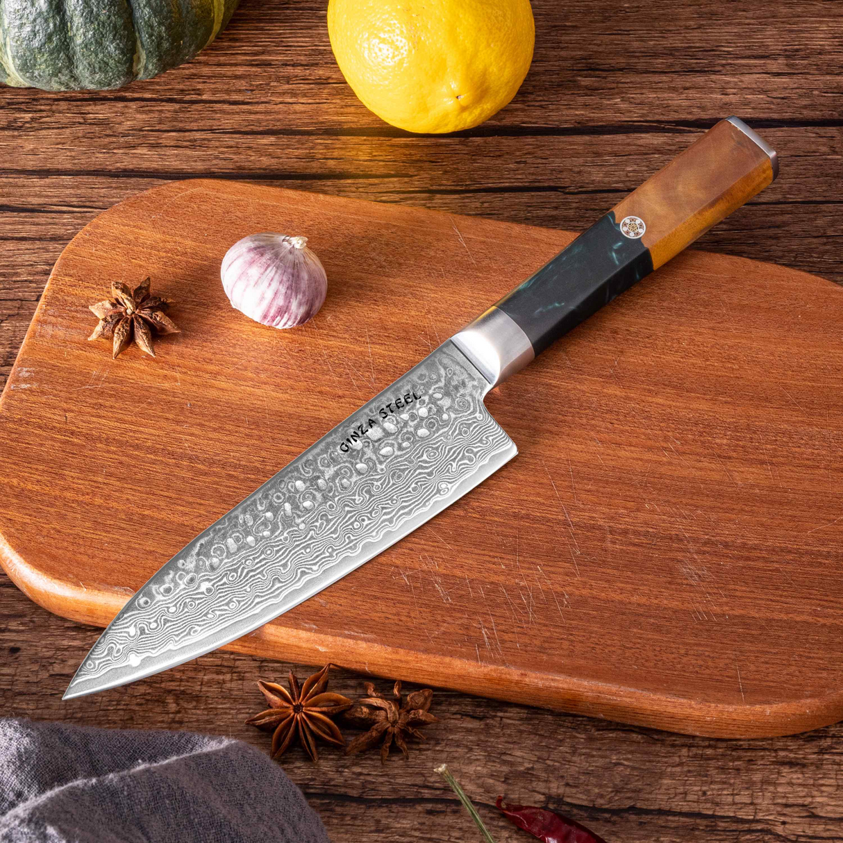 Kaze Katana |  Chef Knife 6-in Damascus VG10 Steel 67 layer