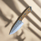 SHINOBI | Chef Knife 5-inch AUS8 hammered blade with Wood handle