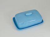 Butter Dish, Sugar Bowl, Milk Jug Set Sky Blue Glaze