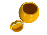 Sugar Bowl with Spoon - Yellow Glaze