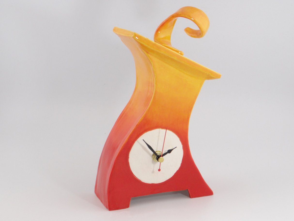 Ceramic Mantel Clock - Graduated Colour