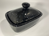 Butter Dish with Lid - Black Speckle Glaze