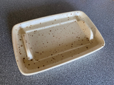 Butter Dish Oatmeal Speckle Glaze