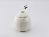 Butter Dish and Sugar Bowl Set - Light Blue Speckled Glaze