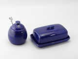 Butter Dish and Sugar Bowl Set Night Sky Glaze