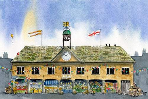 Art Print Great Market House Tetbury