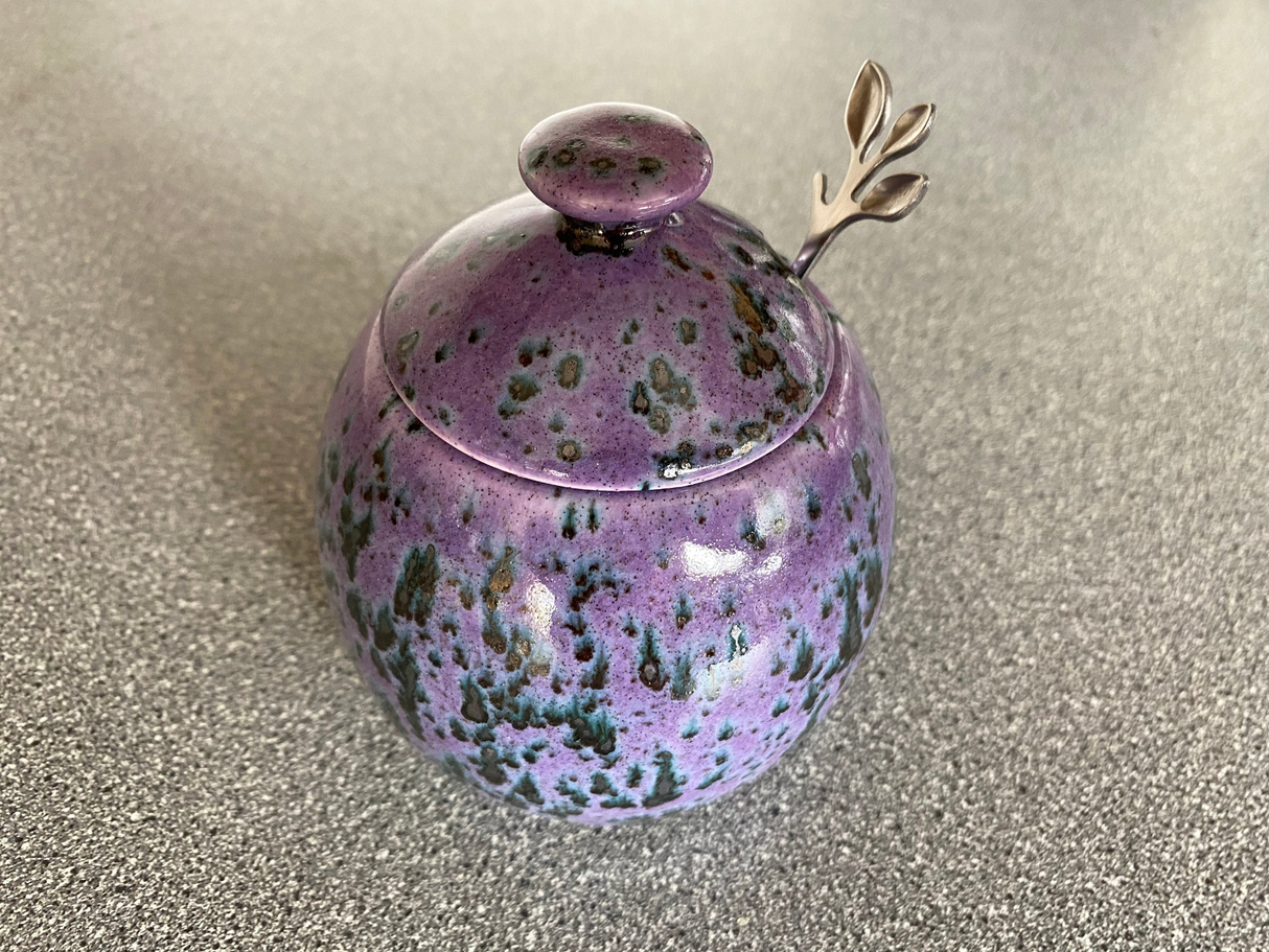 Sugar Bowl Speckled Purple Glaze