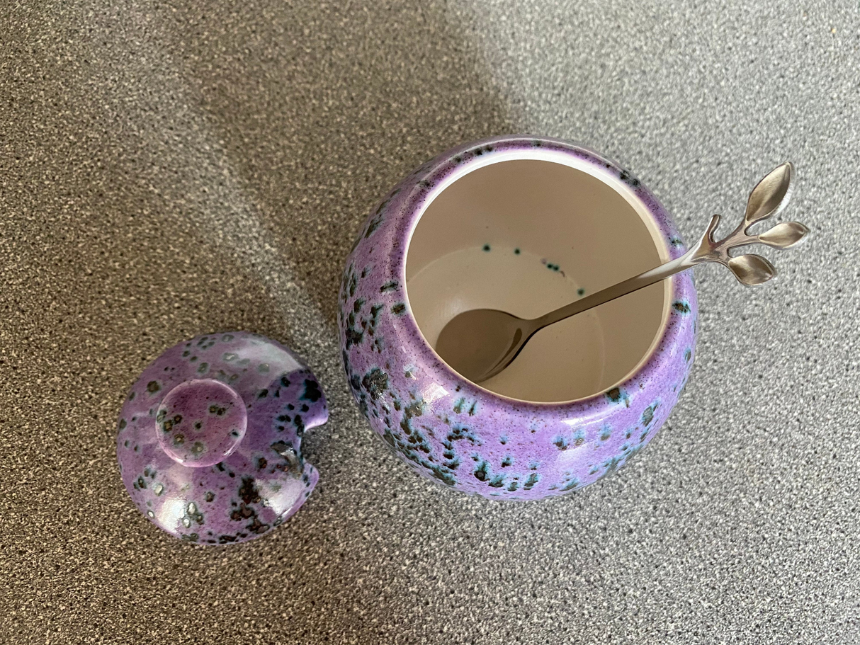 Sugar Bowl Speckled Purple Glaze