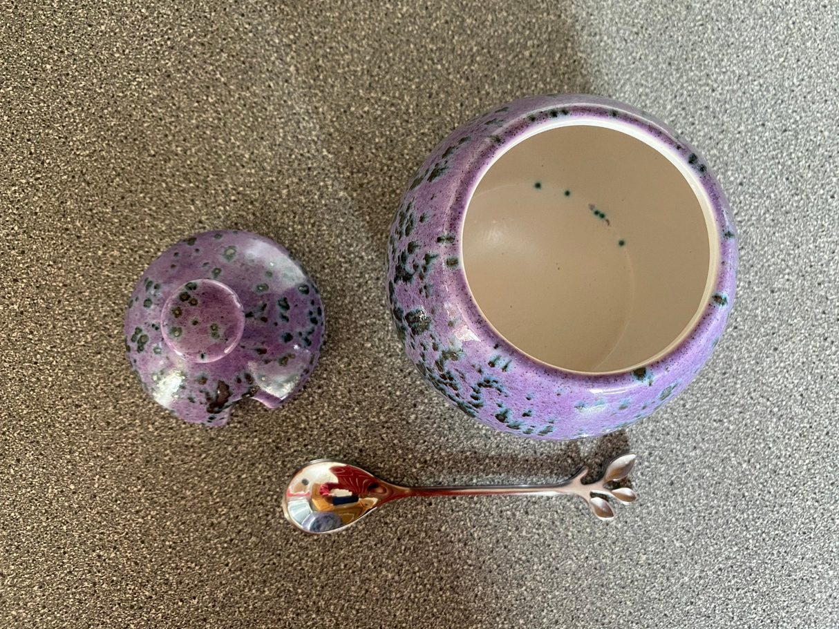 Sugar Bowl Speckled Purple Glaze