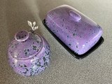 Sugar Bowl Speckled Purple Glaze