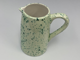 Butter Dish, Sugar Bowl, Milk Jug Set Speckled Green Glaze