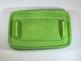 Butter Dish Lime Green Glaze