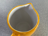 Milk Jug, Creamer, Yellow Speckled Glaze