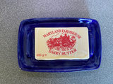 Butter Dish with Lid Speckled White Glaze