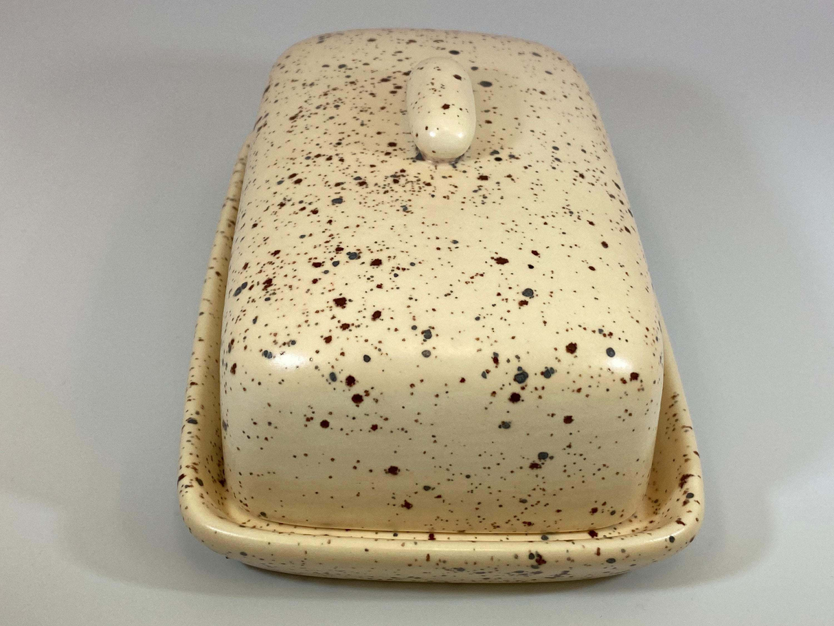 Butter Dish with Speckled Honey Glaze