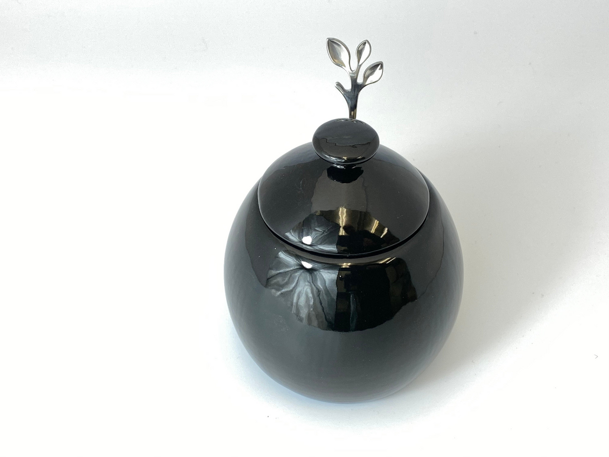 Sugar Bowl Jet Black Glaze