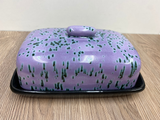 Butter Dish and Sugar Bowl Set - Speckled Purple