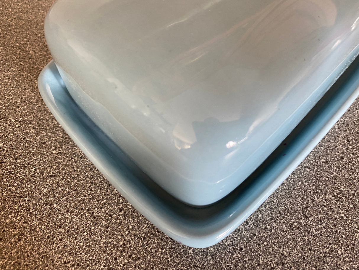 Butter Dish and Sugar Bowl Set - Powder Blue Glaze