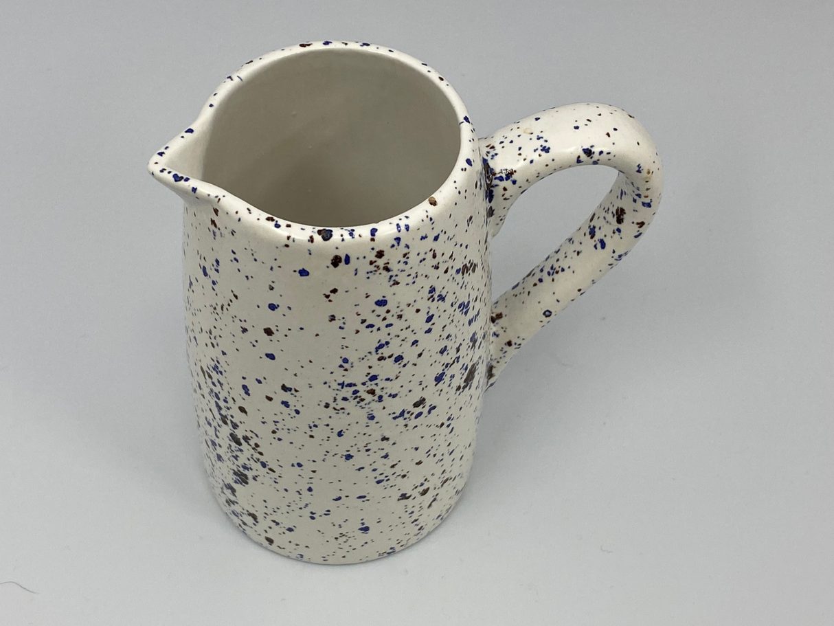 Butter Dish, Sugar Bowl, Milk Jug Set Speckled Blue Glaze