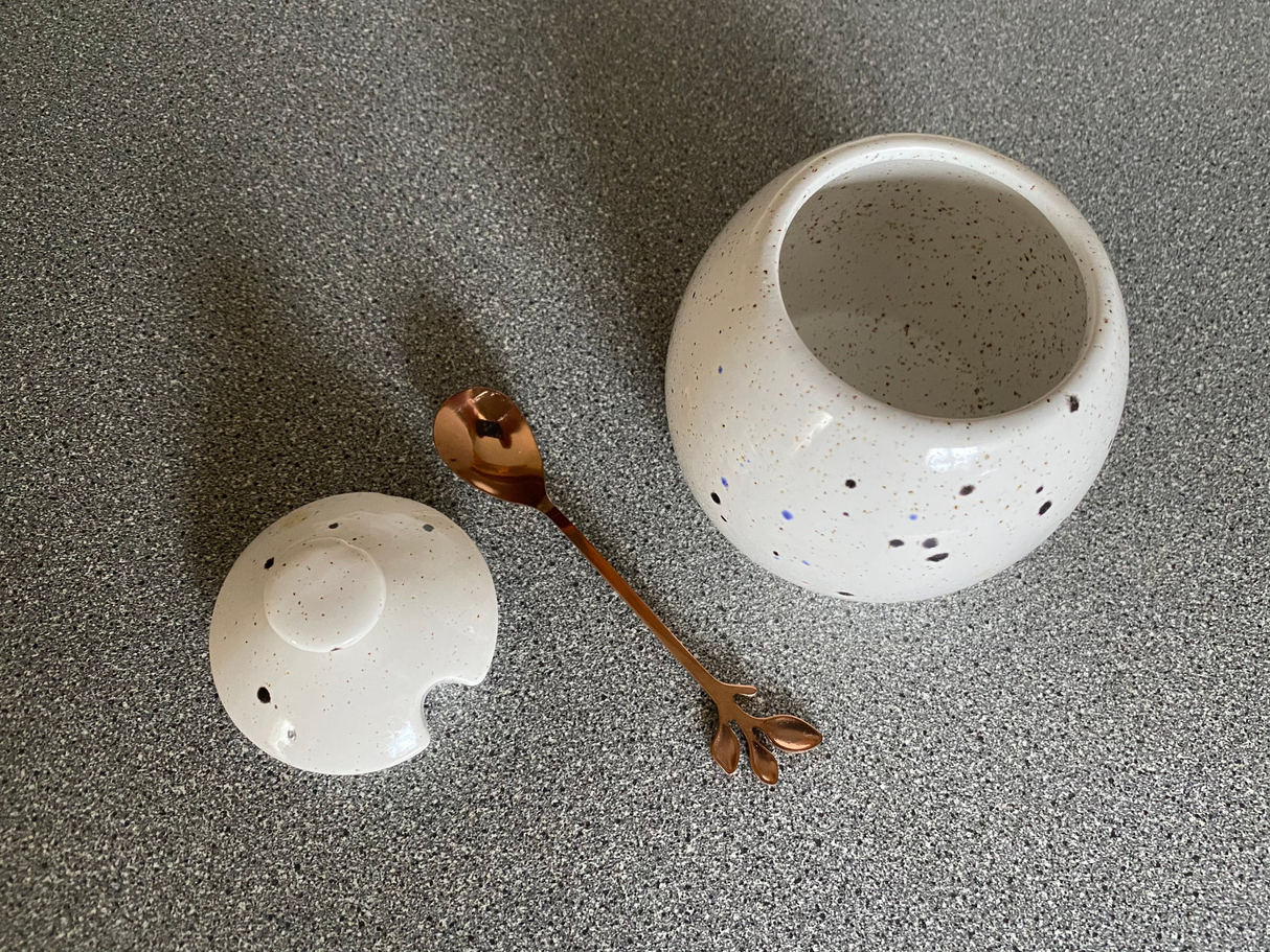 Butter Dish and Sugar Bowl Set - Confetti Glaze