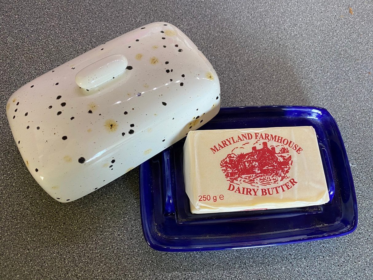 Butter Dish with Confetti Glaze