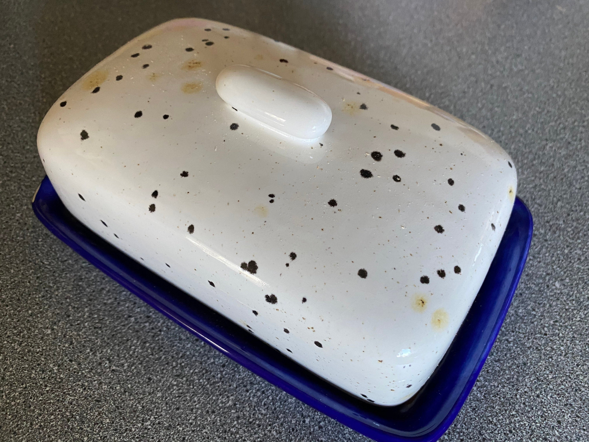 Butter Dish with Confetti Glaze