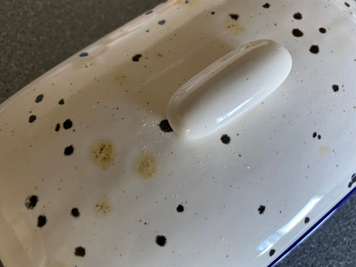 Butter Dish with Confetti Glaze