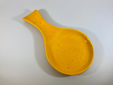 Speckled Yellow Butter Dish and Spoon Rest Set