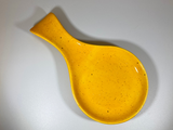 Speckled Yellow Butter Dish and Spoon Rest Set