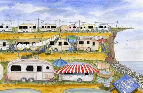 Art Print See View Caravan Park