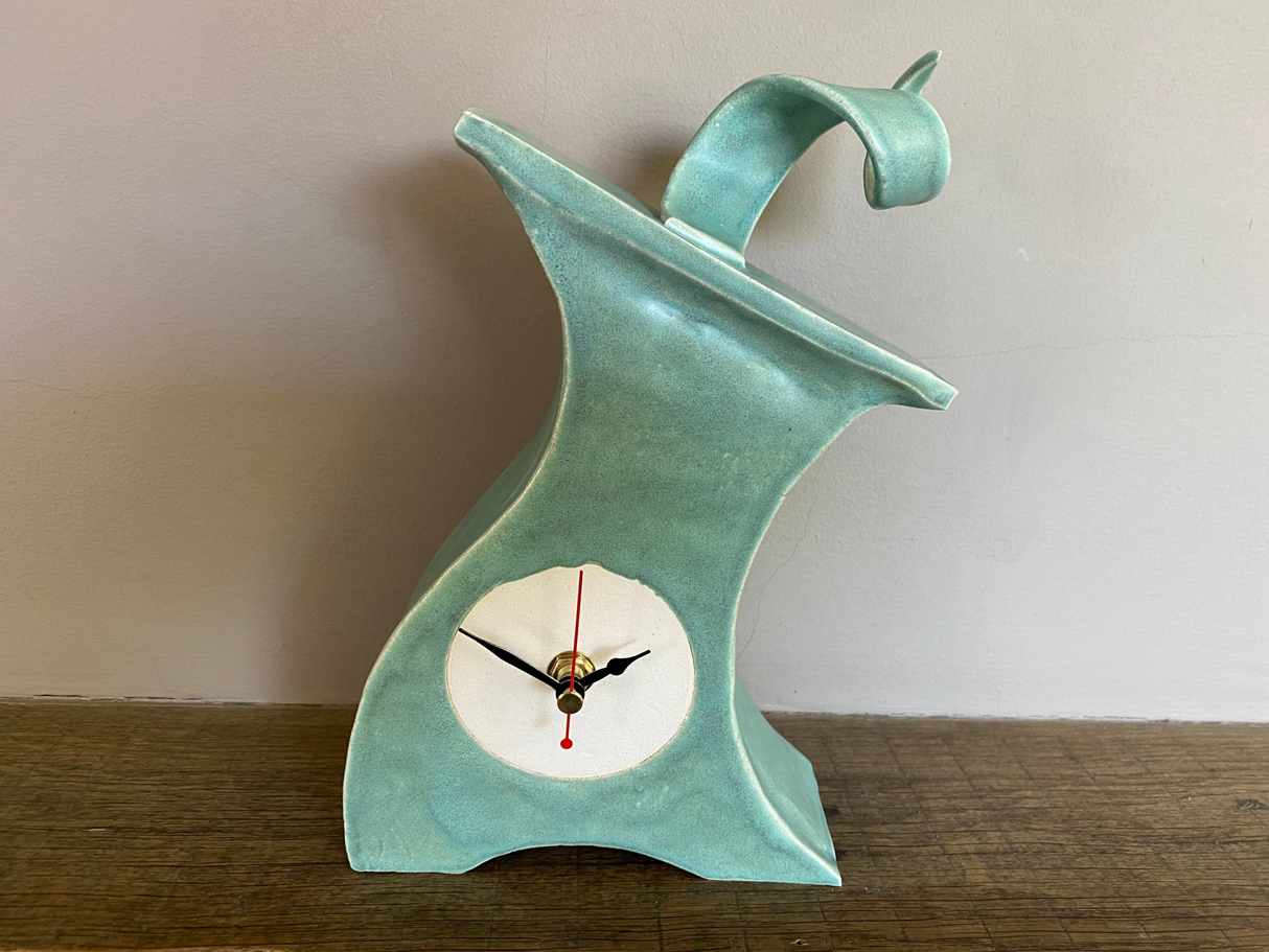 Ceramic Mantel Clock - Cornish Copper