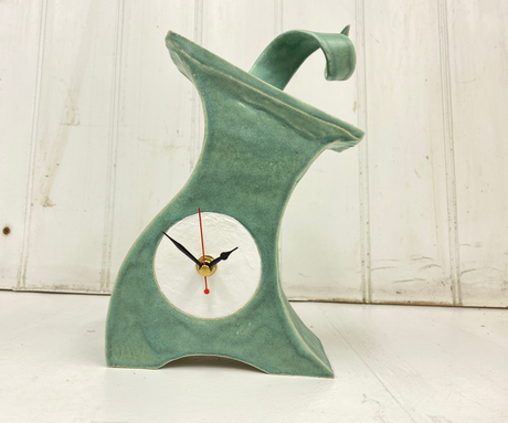 Ceramic Mantel Clock - Cornish Copper