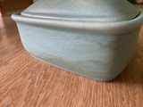 Butter Dish with Lid - Cornish Copper Glaze