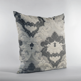 Leilani Fleurs Luxury Throw Pillow in Blue and Beige Tones