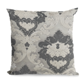 Leilani Fleurs Luxury Throw Pillow in Blue and Beige Tones