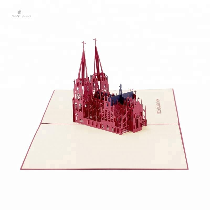 Coron Church 3D Pop Up Greeting Card