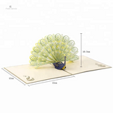 Peacock 3D Pop Up Greeting Card