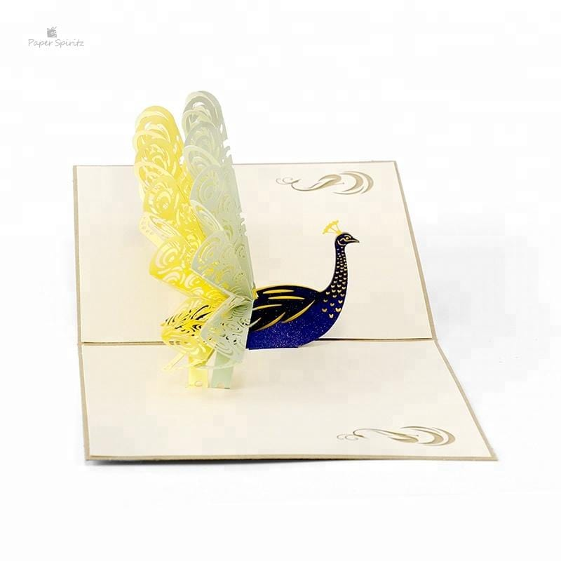 Peacock 3D Pop Up Greeting Card