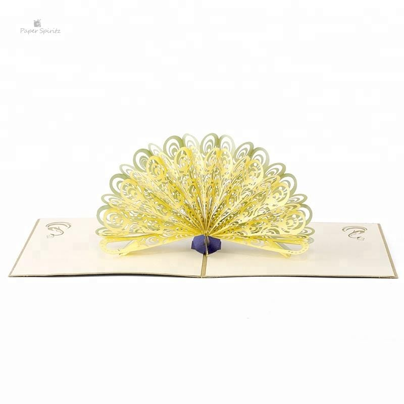 Peacock 3D Pop Up Greeting Card