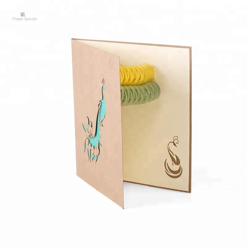 Peacock 3D Pop Up Greeting Card