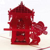 Sedan Chair 3D Pop Up Greeting Card