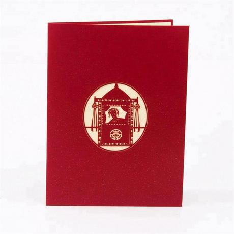 Sedan Chair 3D Pop Up Greeting Card