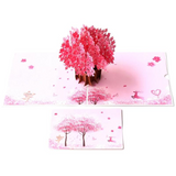 Romantic Cherry Blossom 3D Pop Up Greeting Card